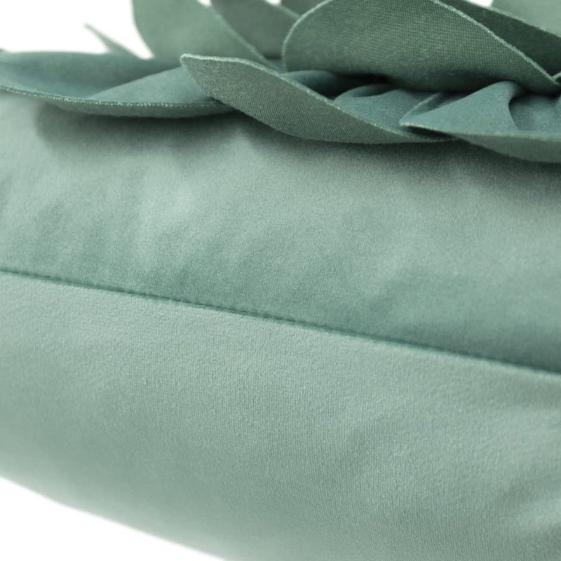 OiseauVoler 3D Flower Throw Pillow Cases Decorative Cushion Covers Soft Velvet Pillowcases Home Sofa Car Bed Room Decor 18 x 18 Inch Green - Image 4